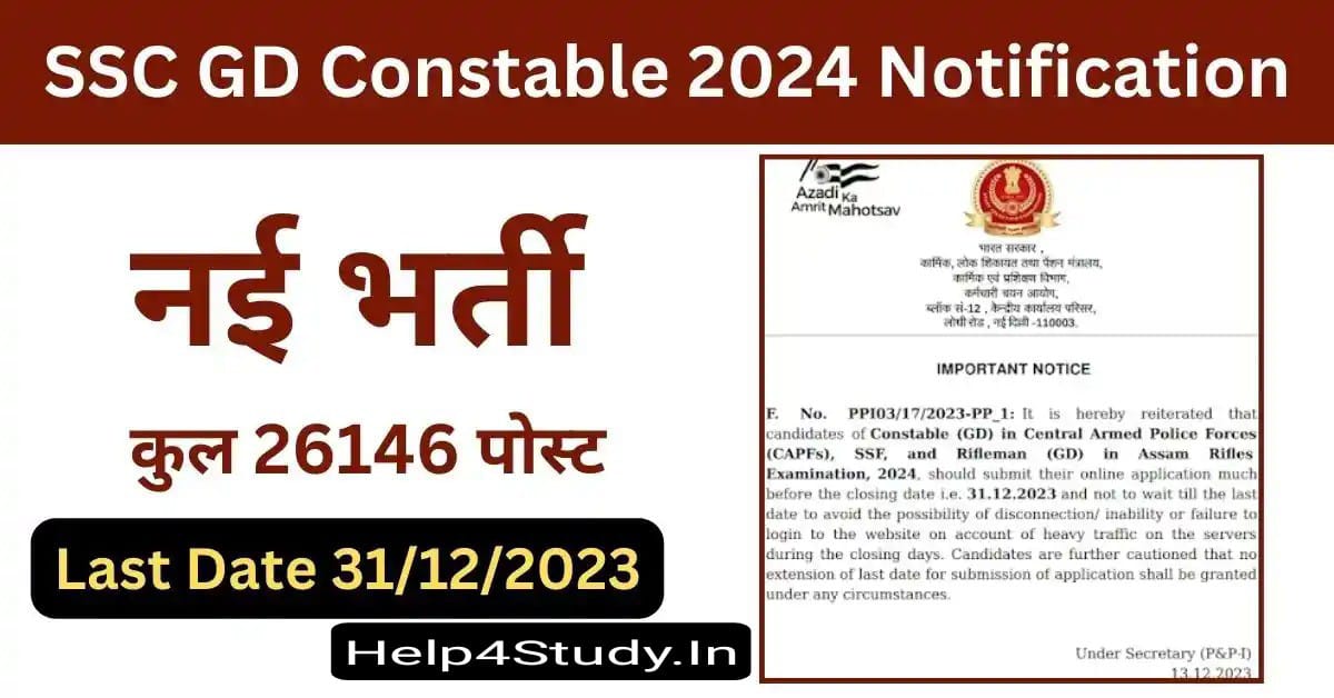 SSC GD Notification 2024